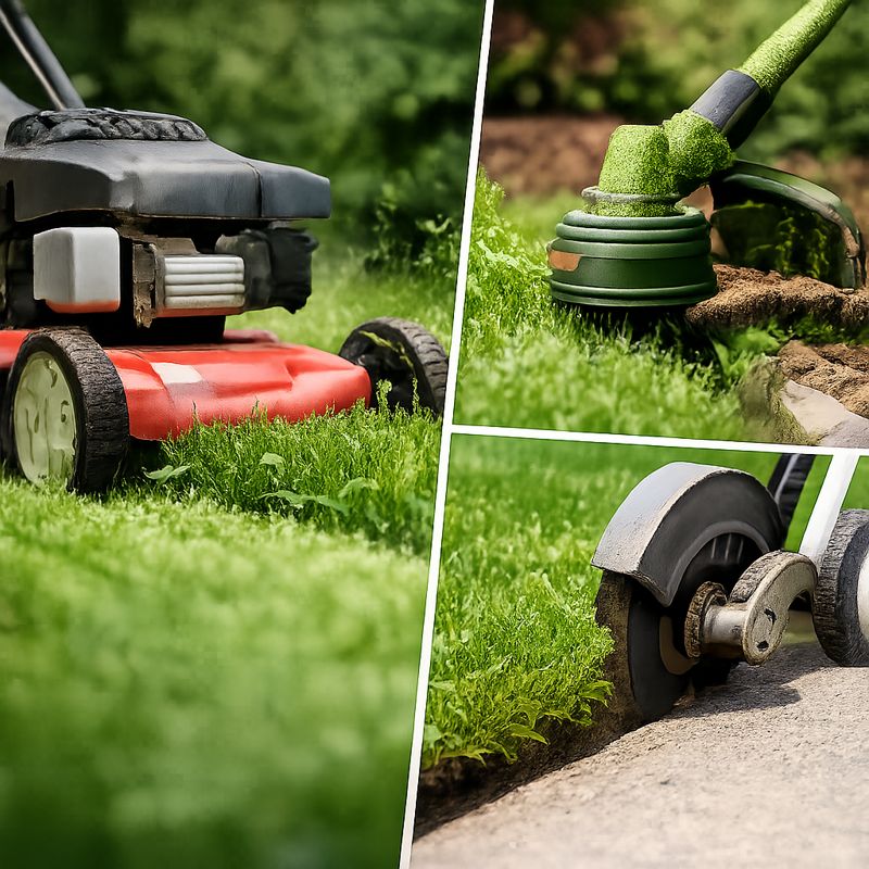 Weekly mowing and trimming