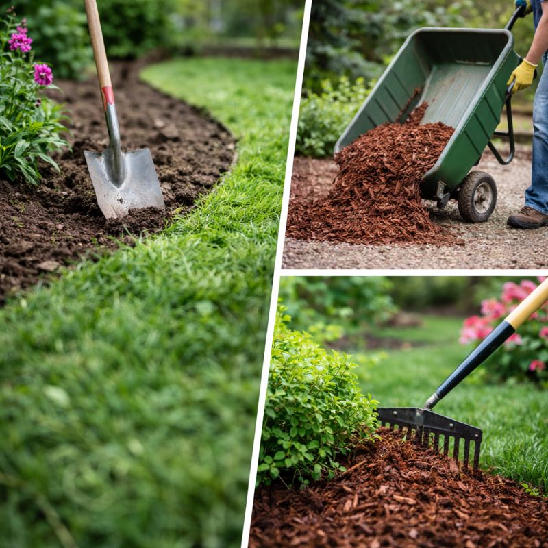 Mulch and flower bed service